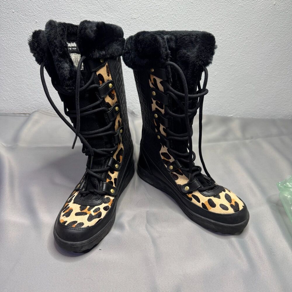 DC Shoes Windham SE Women’s Winter Boots Leopard Print skate Size 9.5 + DC